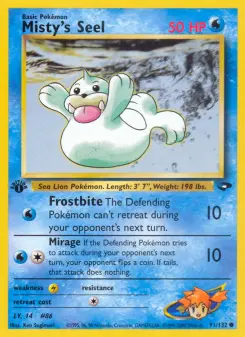 Misty's Seel card from Gym Challenge